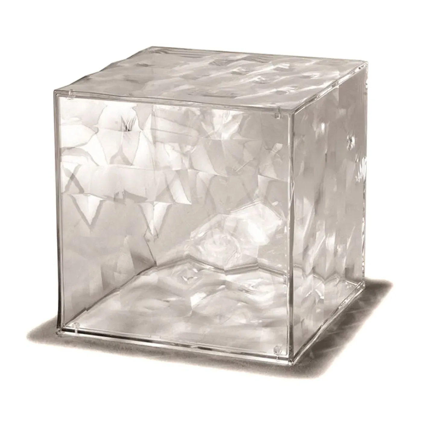 Cube Storage Unit with Relief Pattern - Clear image