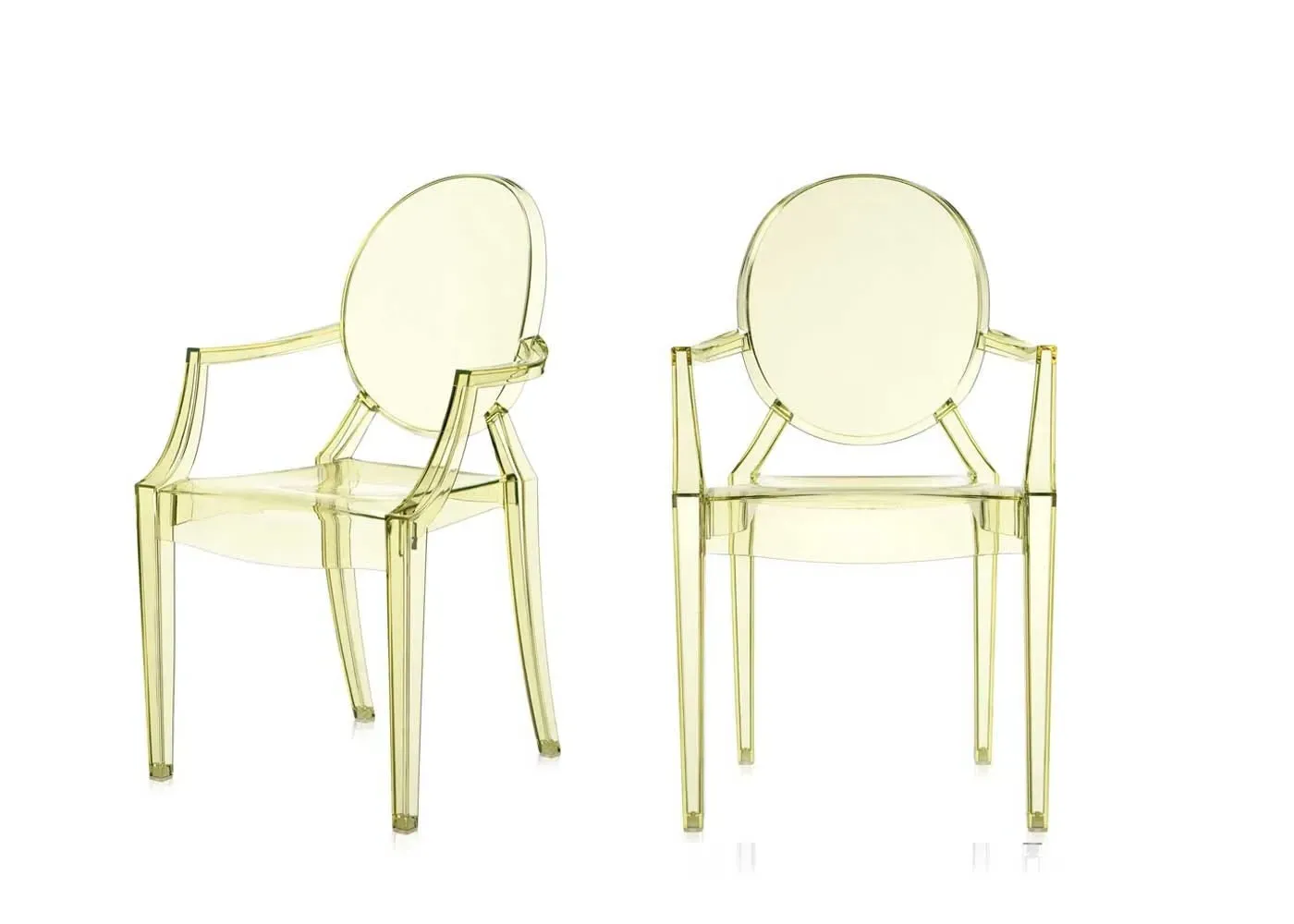 Ghost Armchair with Stackable Design - Yellow
