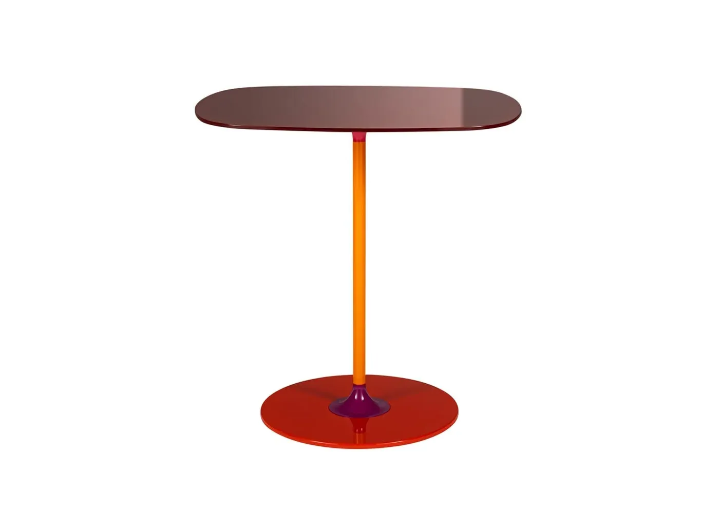 High Side Table - Burgundy