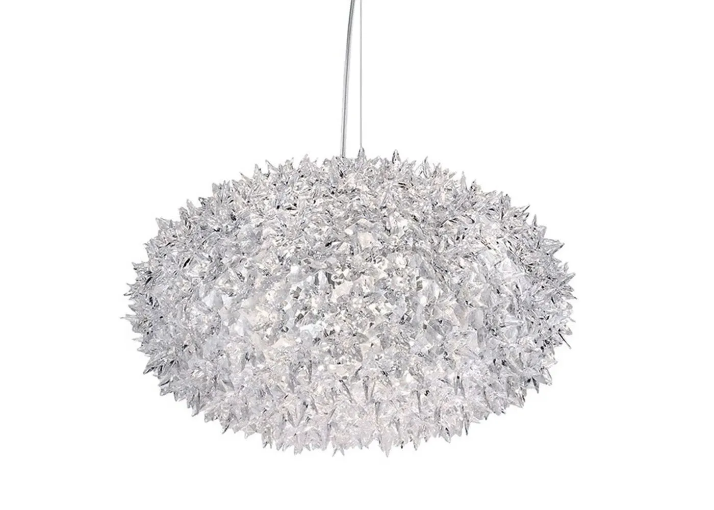 Large Pendant Light with Textured Surface - Crystal image