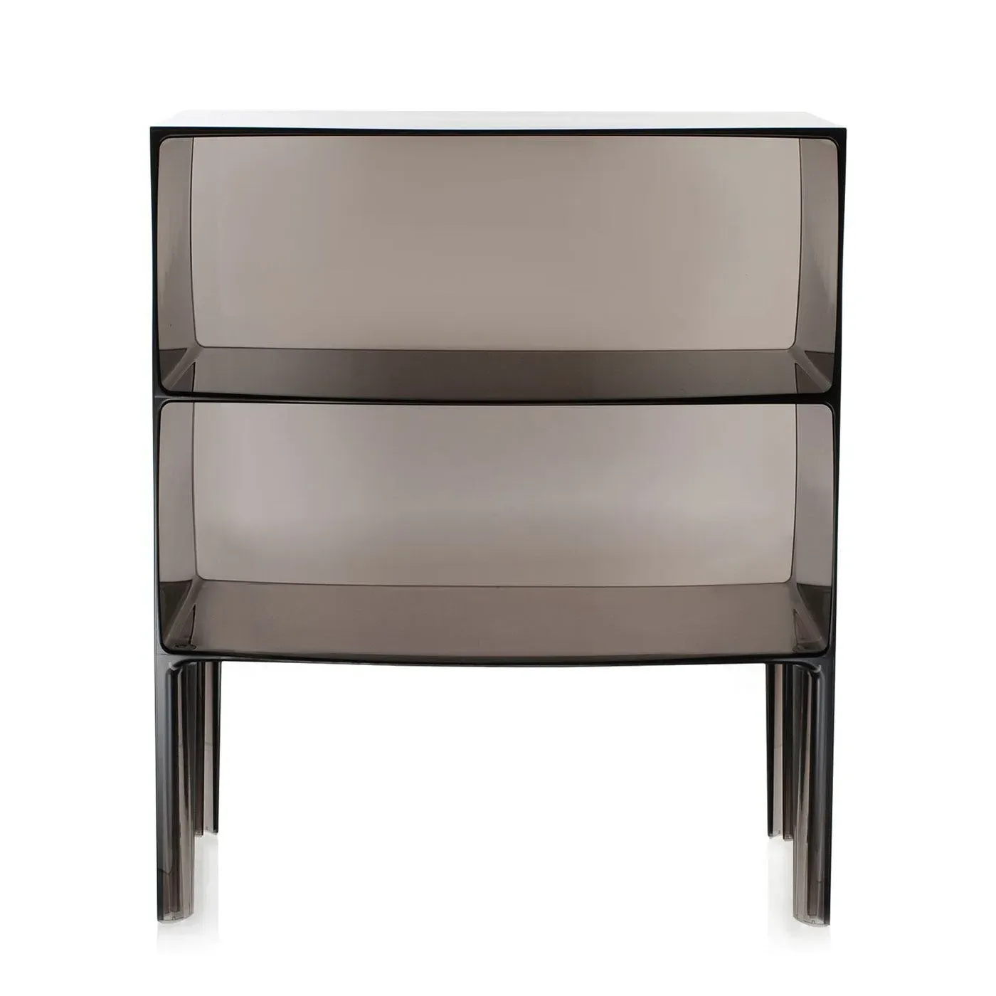 Large Side Table with Storage - Fume, Polycarbonate