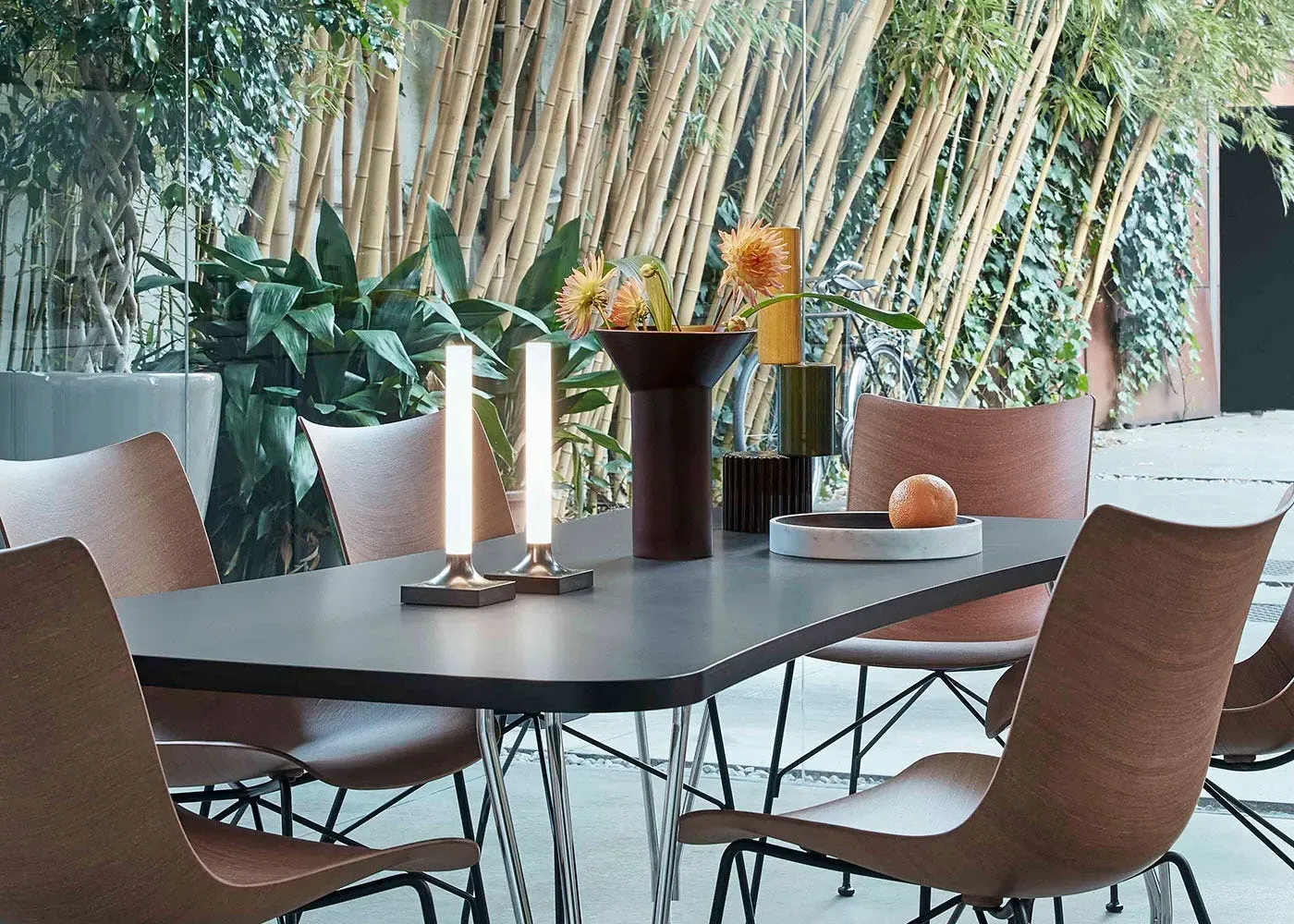 LED Portable Table Lamp - Titanium, Metal
