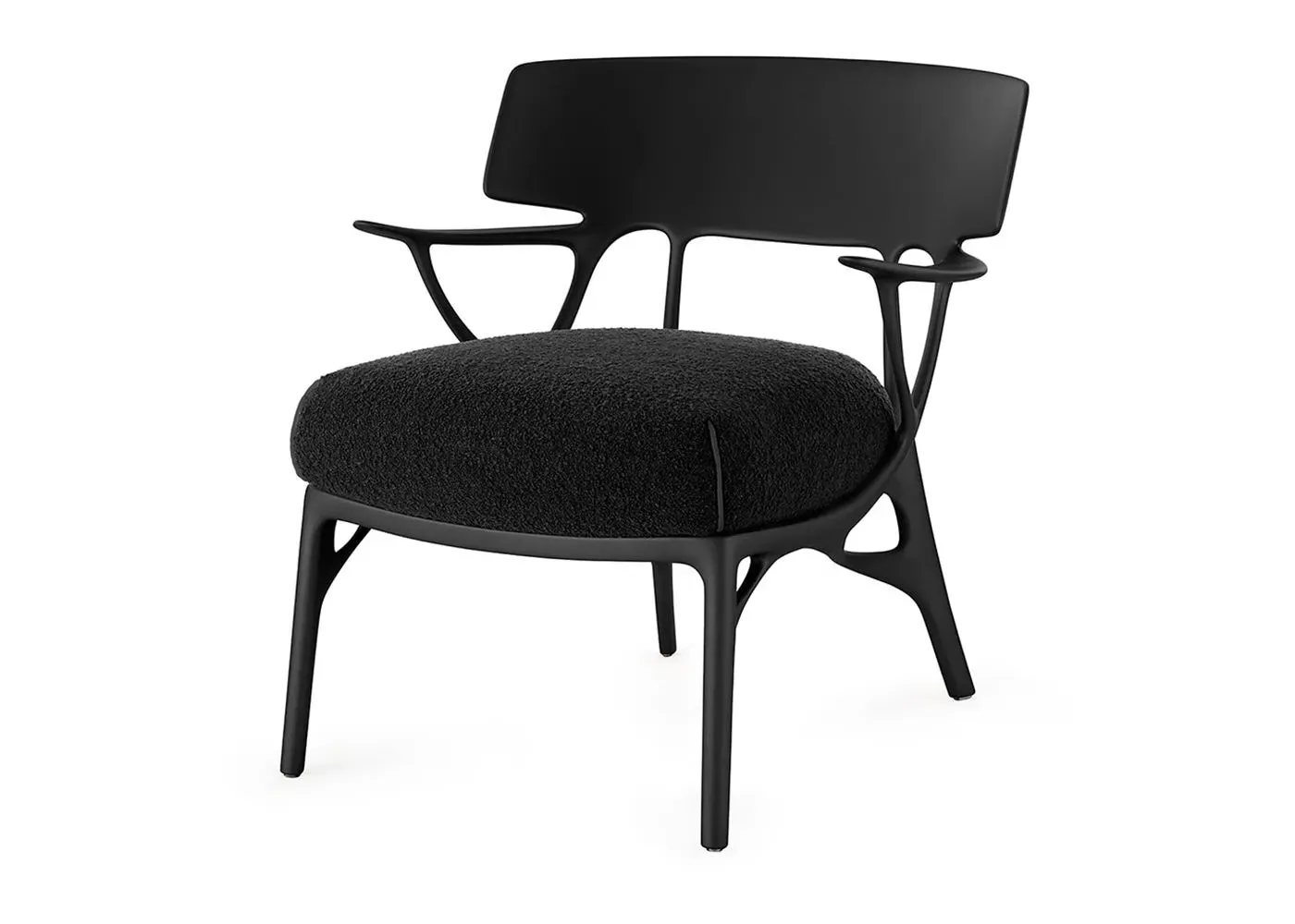 Lounge Chair - Black, Boucle image