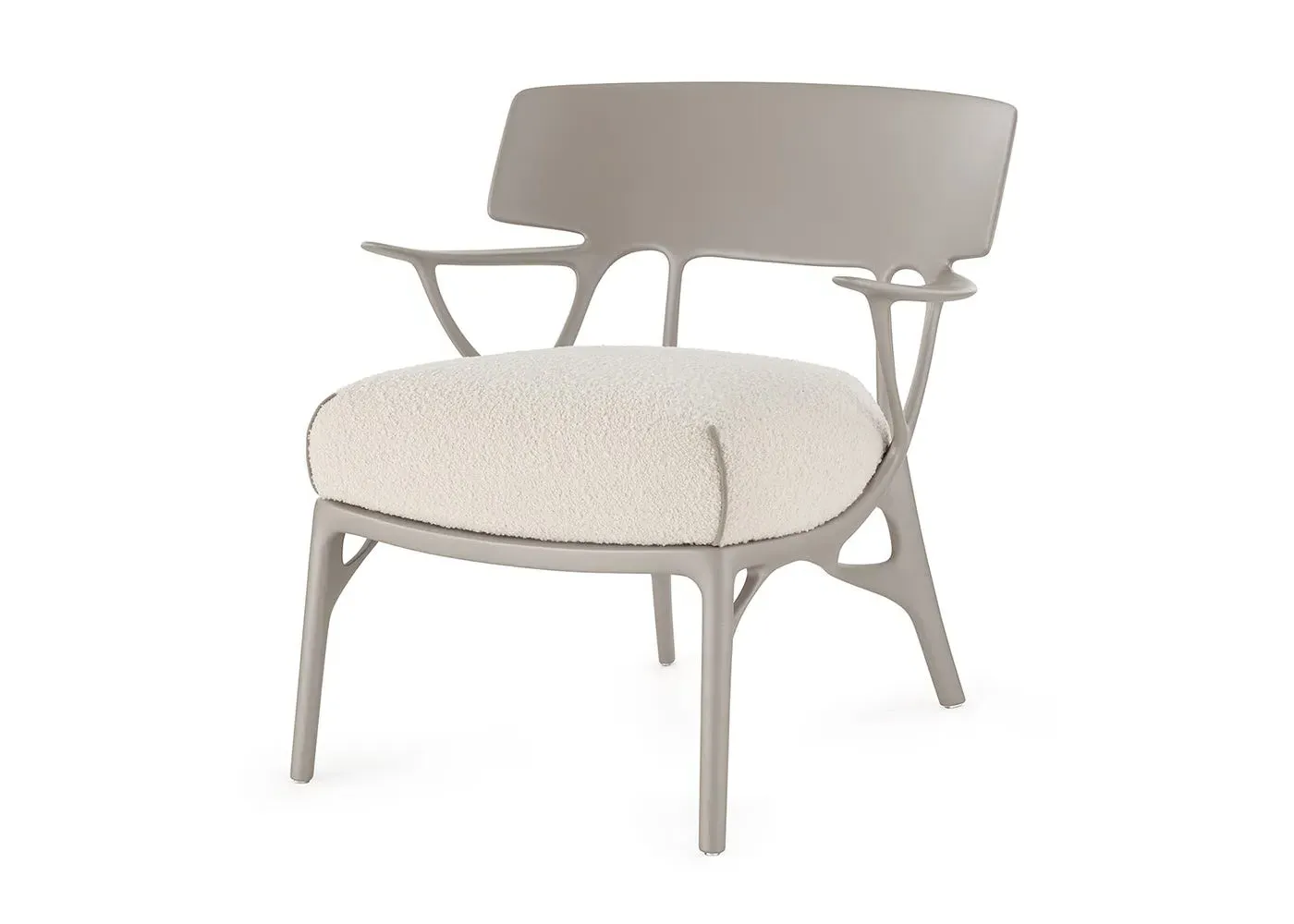 Lounge Chair - Grey, Boucle