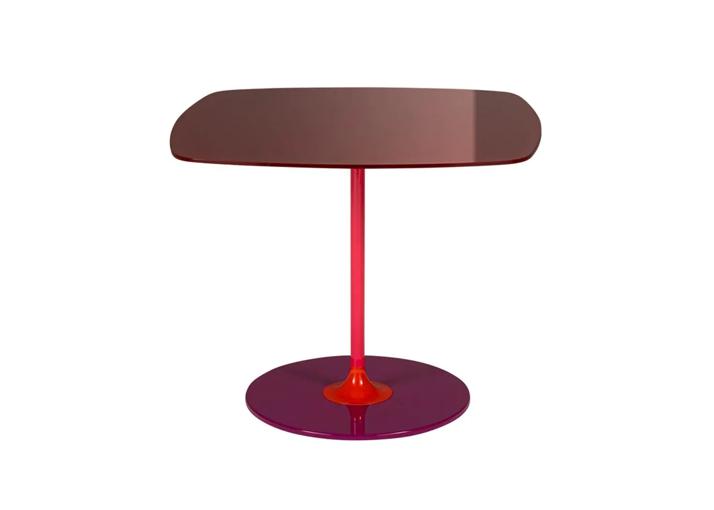 Low Side Table - Burgundy