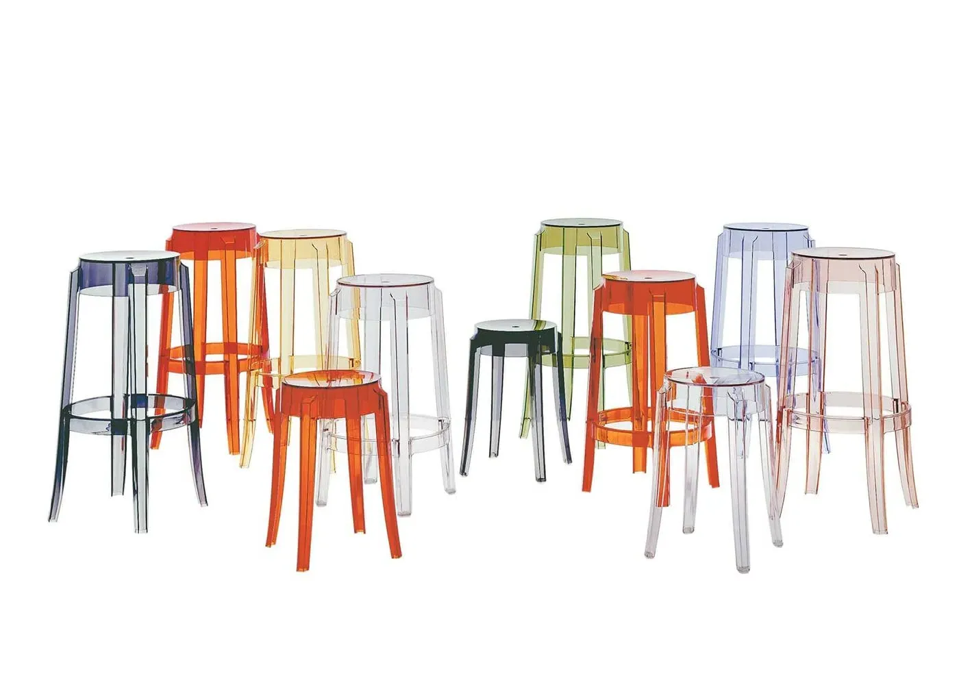 Low Stool Ghost Design - Clear, Polycarbonate