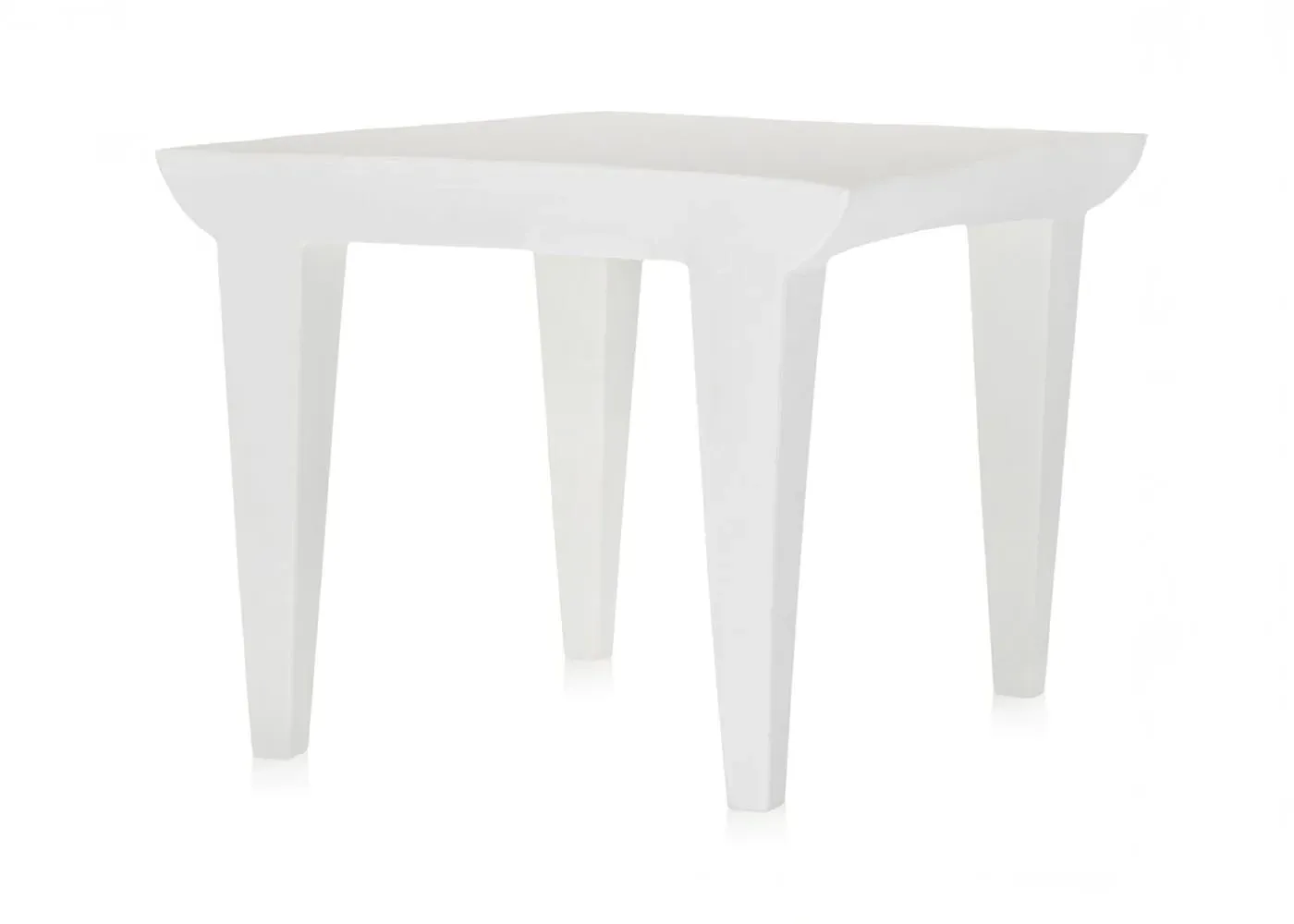 Outdoor Side Table - White, Plastic