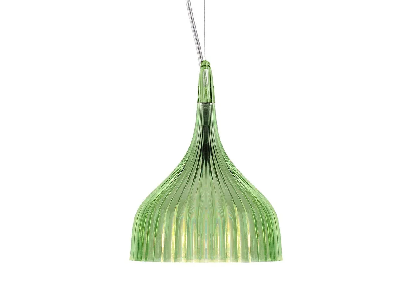 Pendant Light Pleated - Green, Polycarbonate