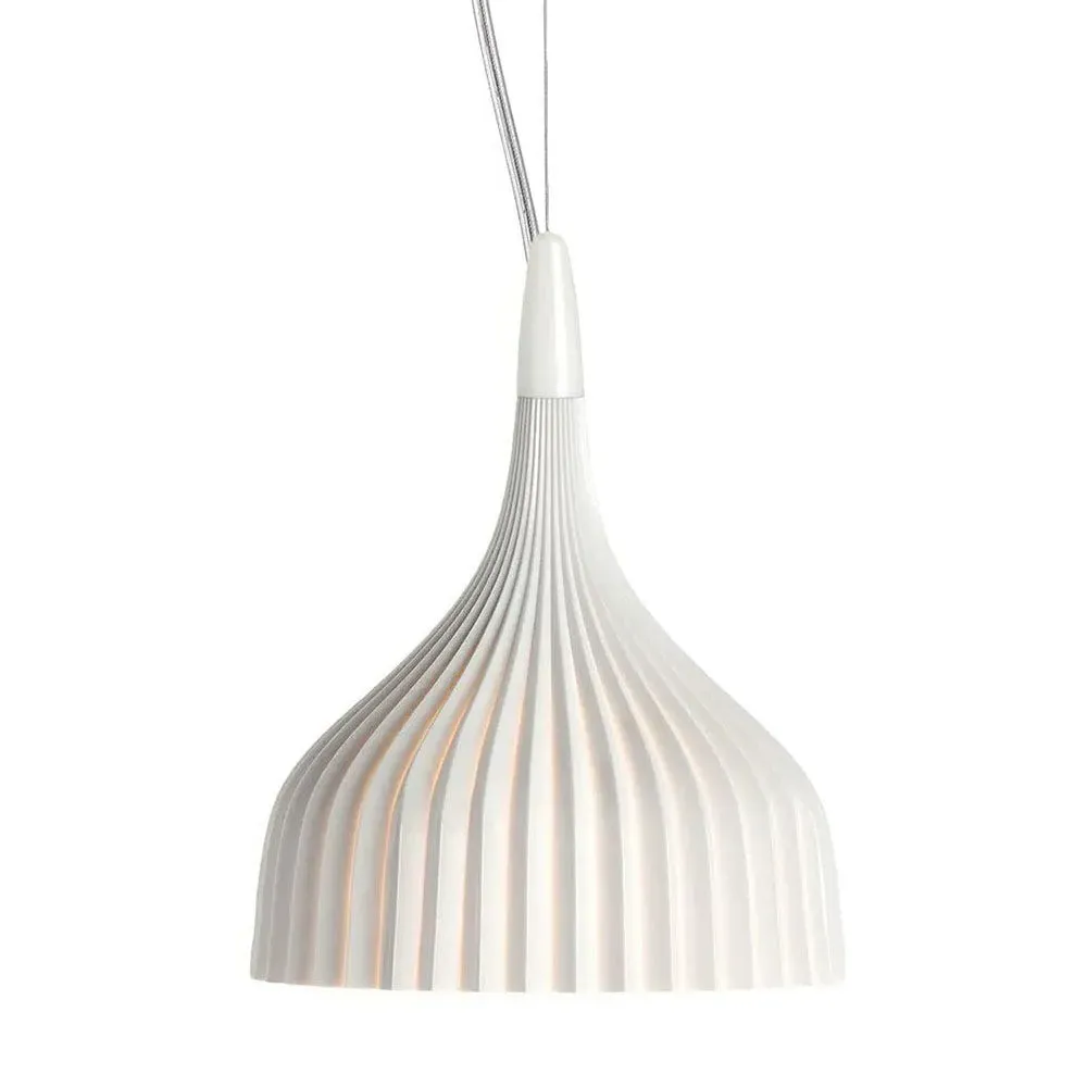Pendant Light Pleated - White, Polycarbonate