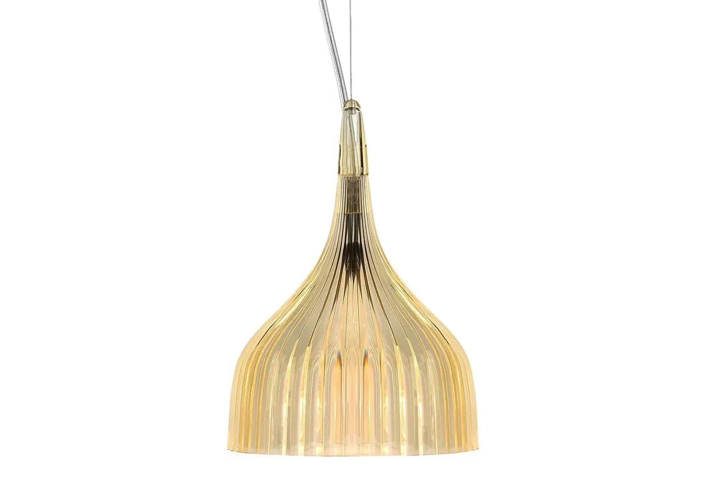 Pendant Light Pleated - Yellow, Polycarbonate