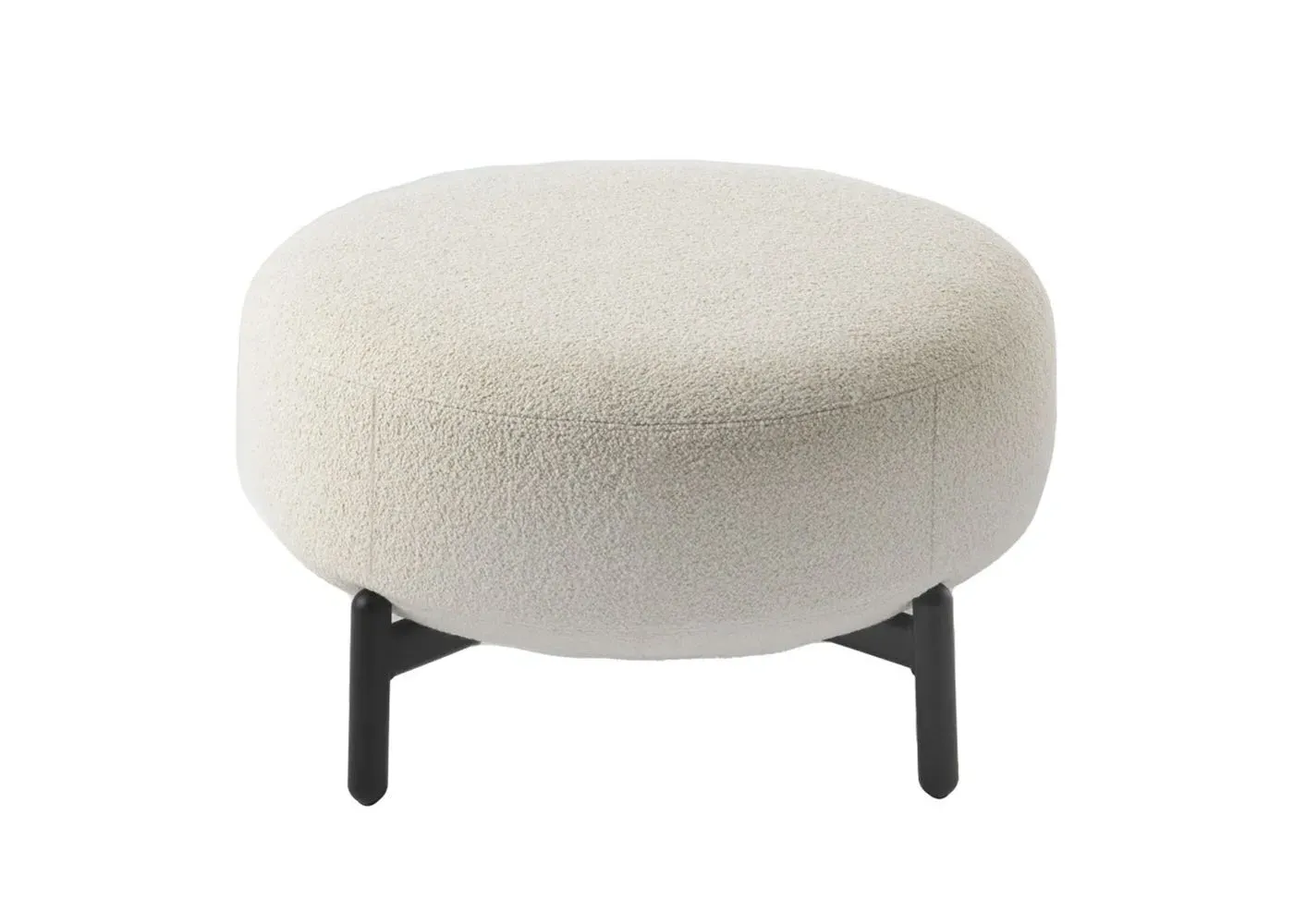 Round Pouf - White image