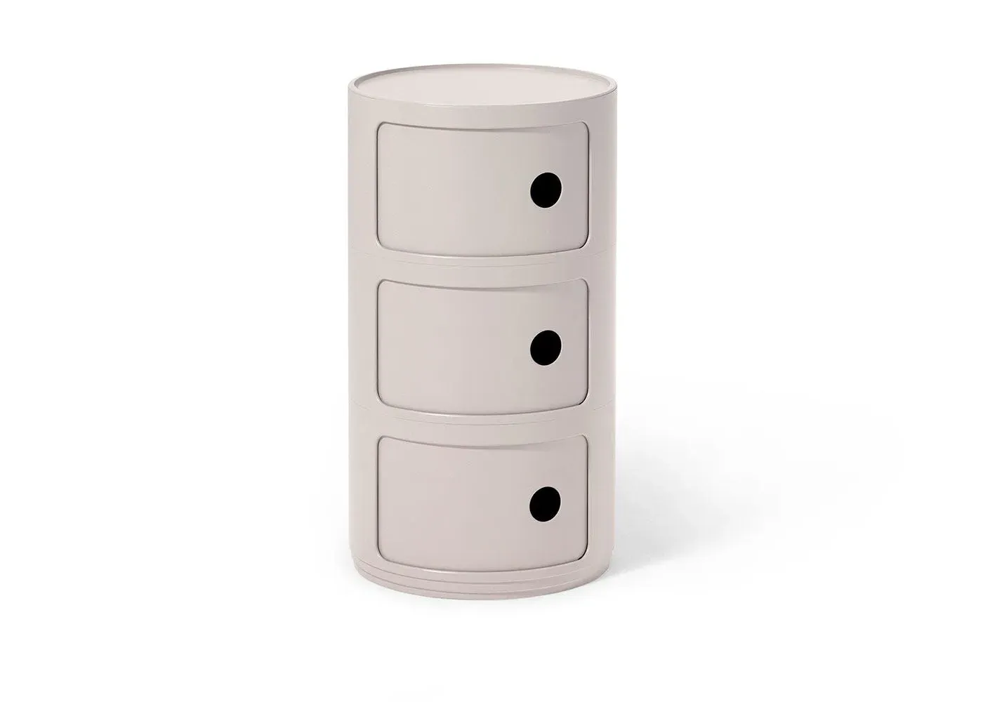 Round Storage Cabinet with Doors - Cream, Biopolymer image