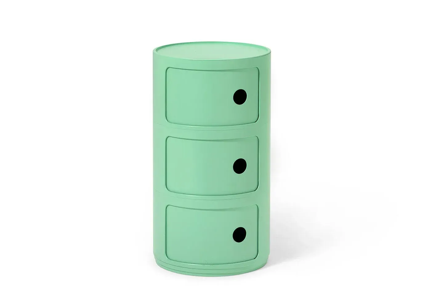 Round Storage Cabinet with Doors - Green, Biopolymer
