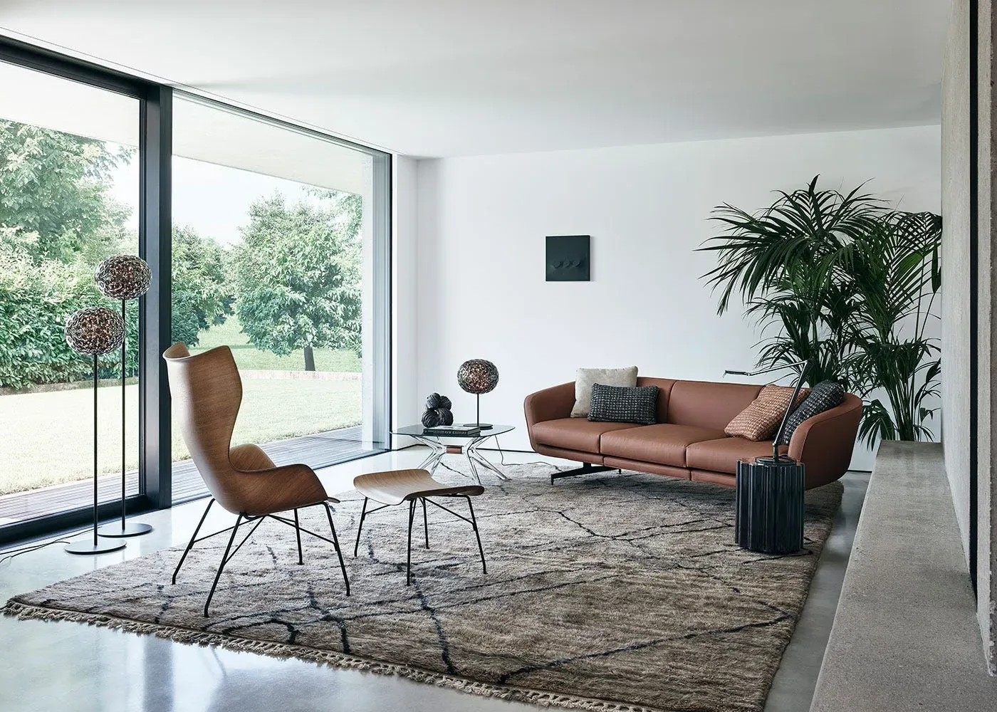 Short LED Floor Lamp - Smoke