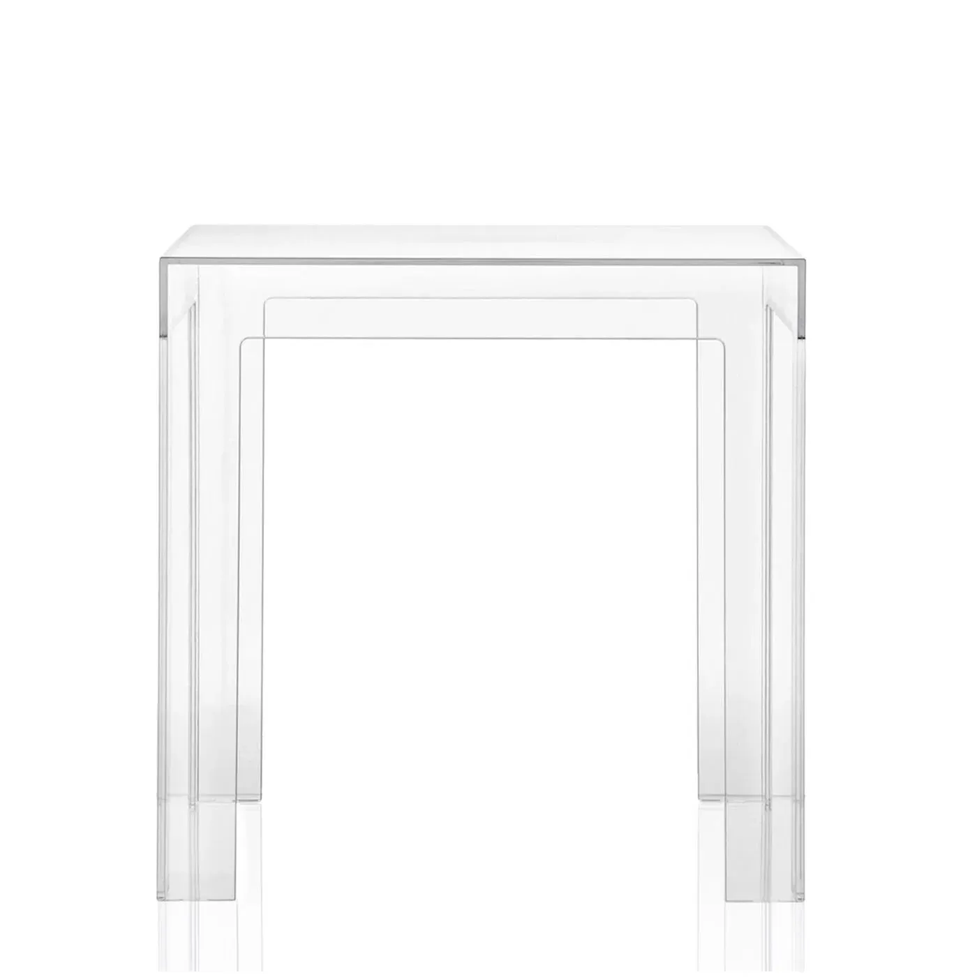 Side Table with Seamless Finish - Clear, Polycarbonate