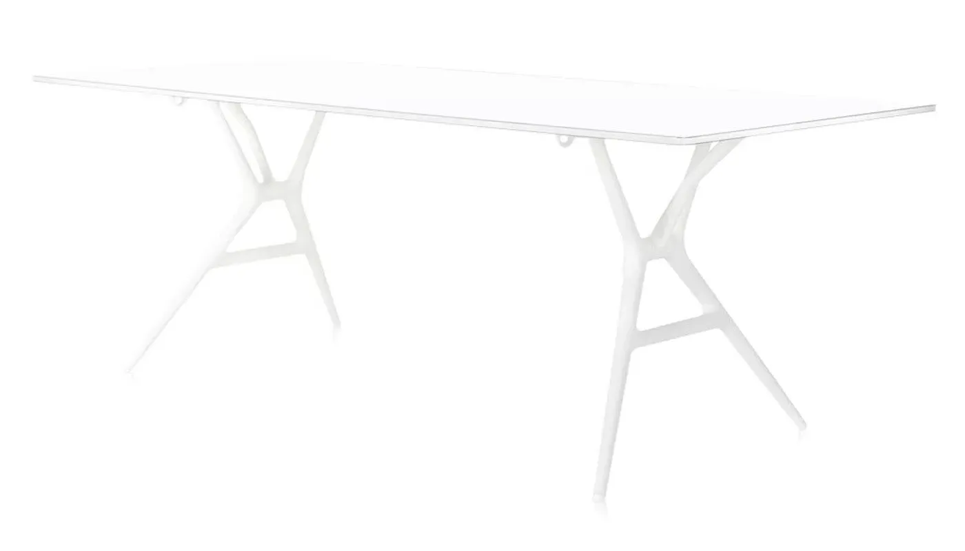 Small Desk with Folding Legs - White, Aluminium image