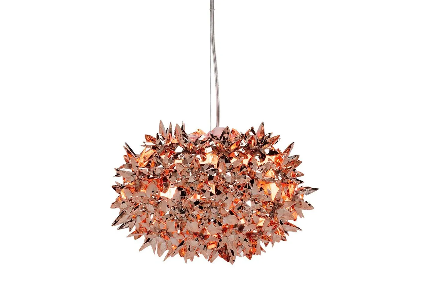 Small Pendant Light with Textured Design - Copper