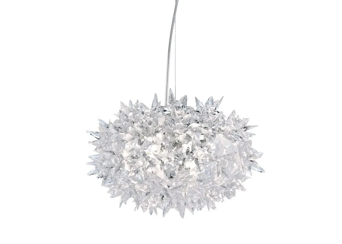 Small Pendant Light with Textured Design - Crystal image