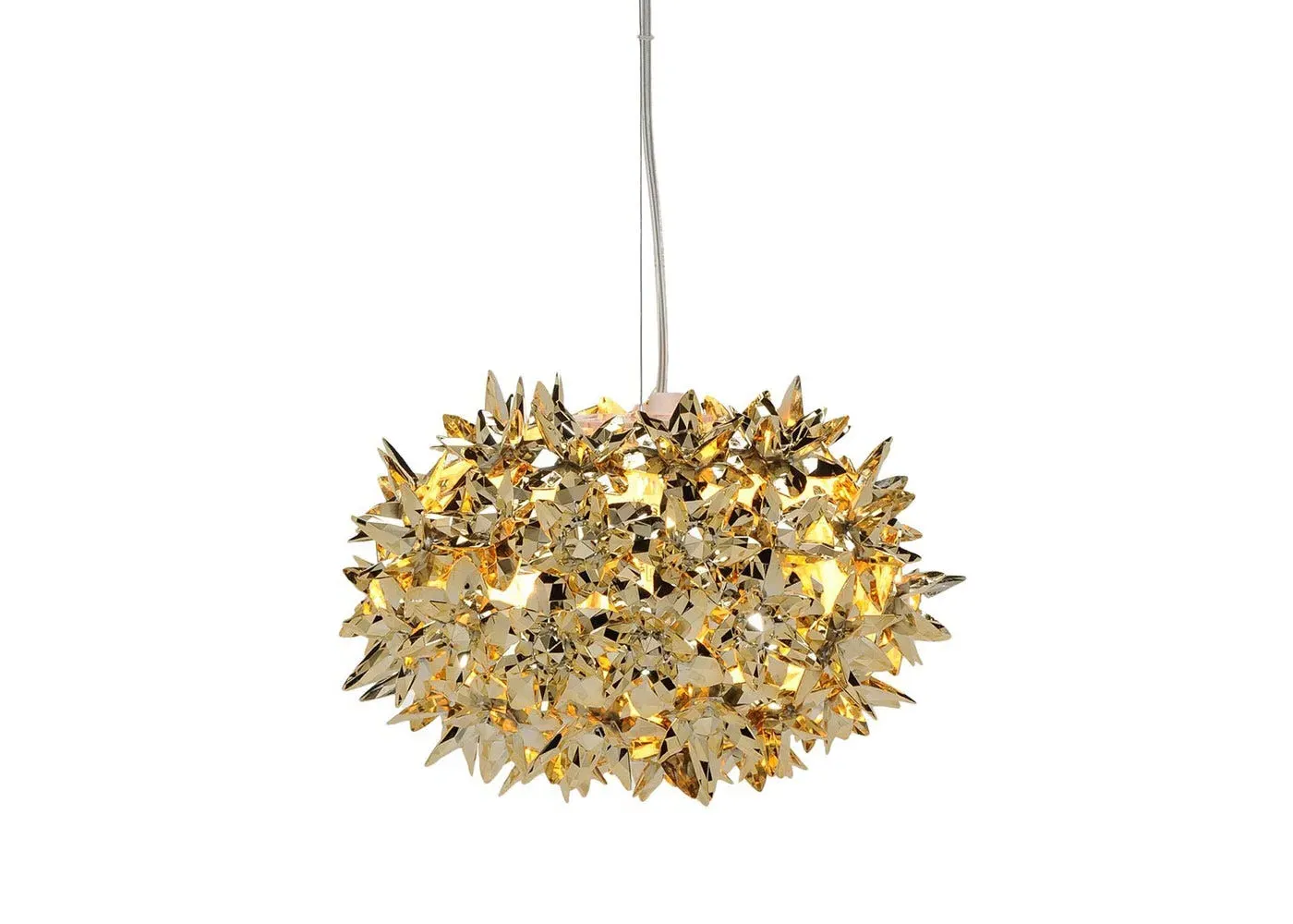 Small Pendant Light with Textured Design - Gold