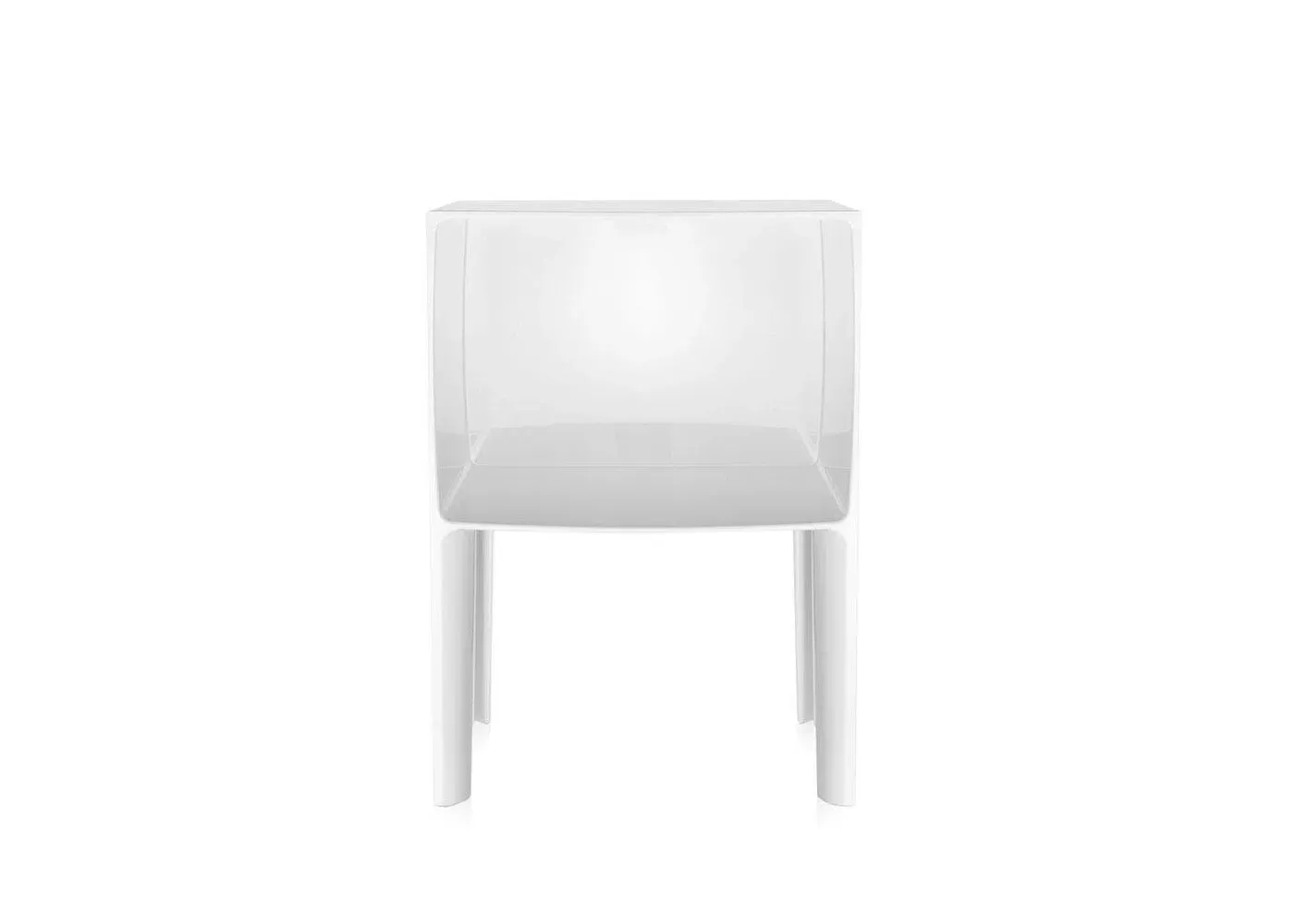 Small Side Table with Storage - White, Polycarbonate