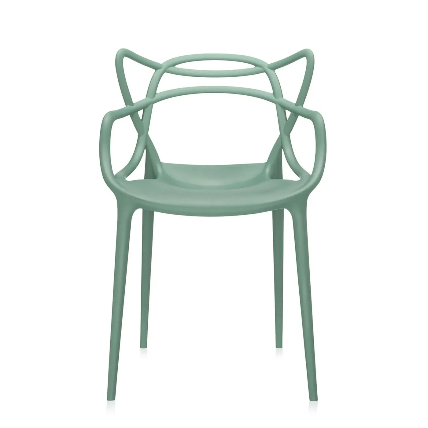 Stackable Chair with Curved Design - Green