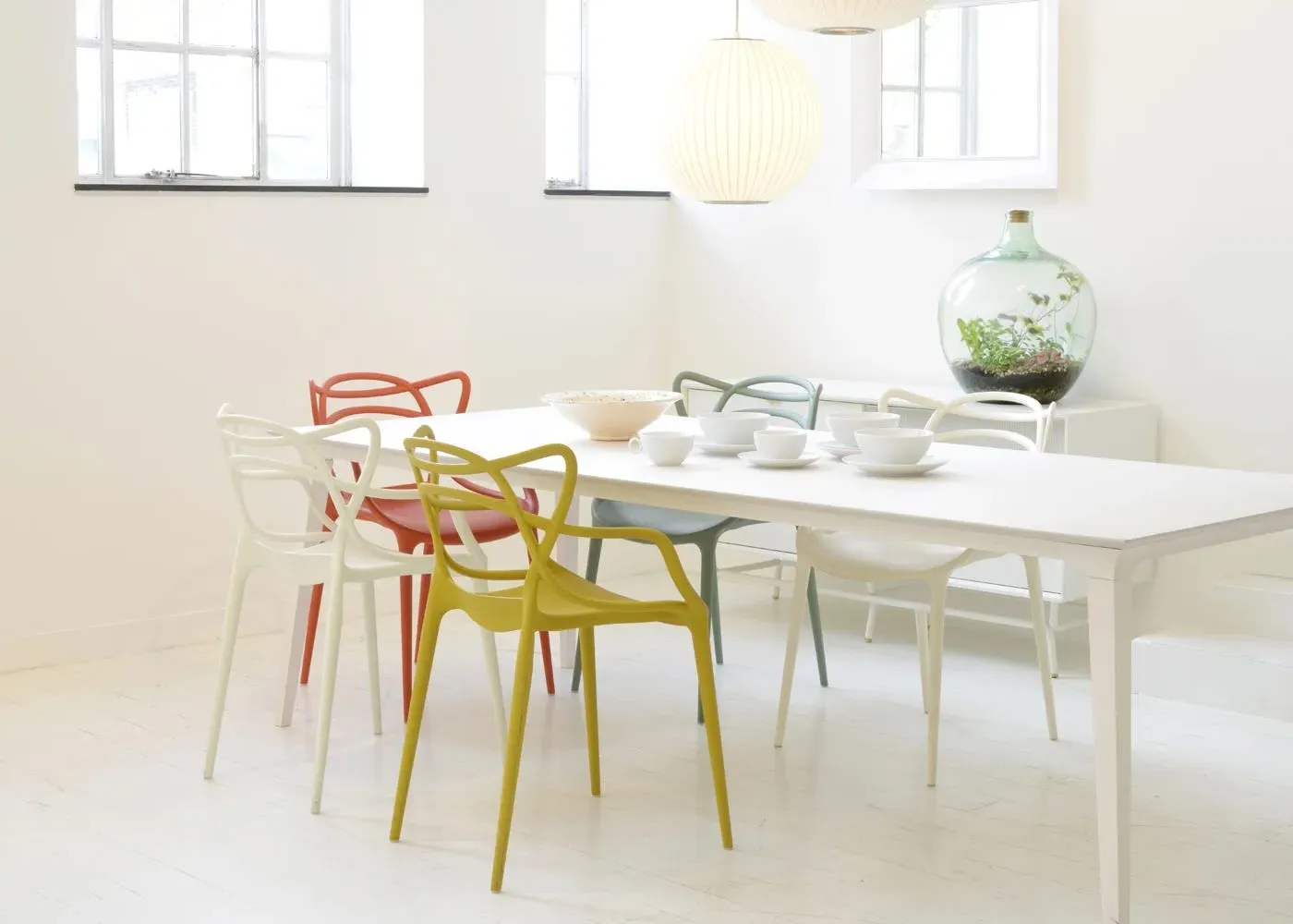 Stackable Chair with Curved Design - Grey