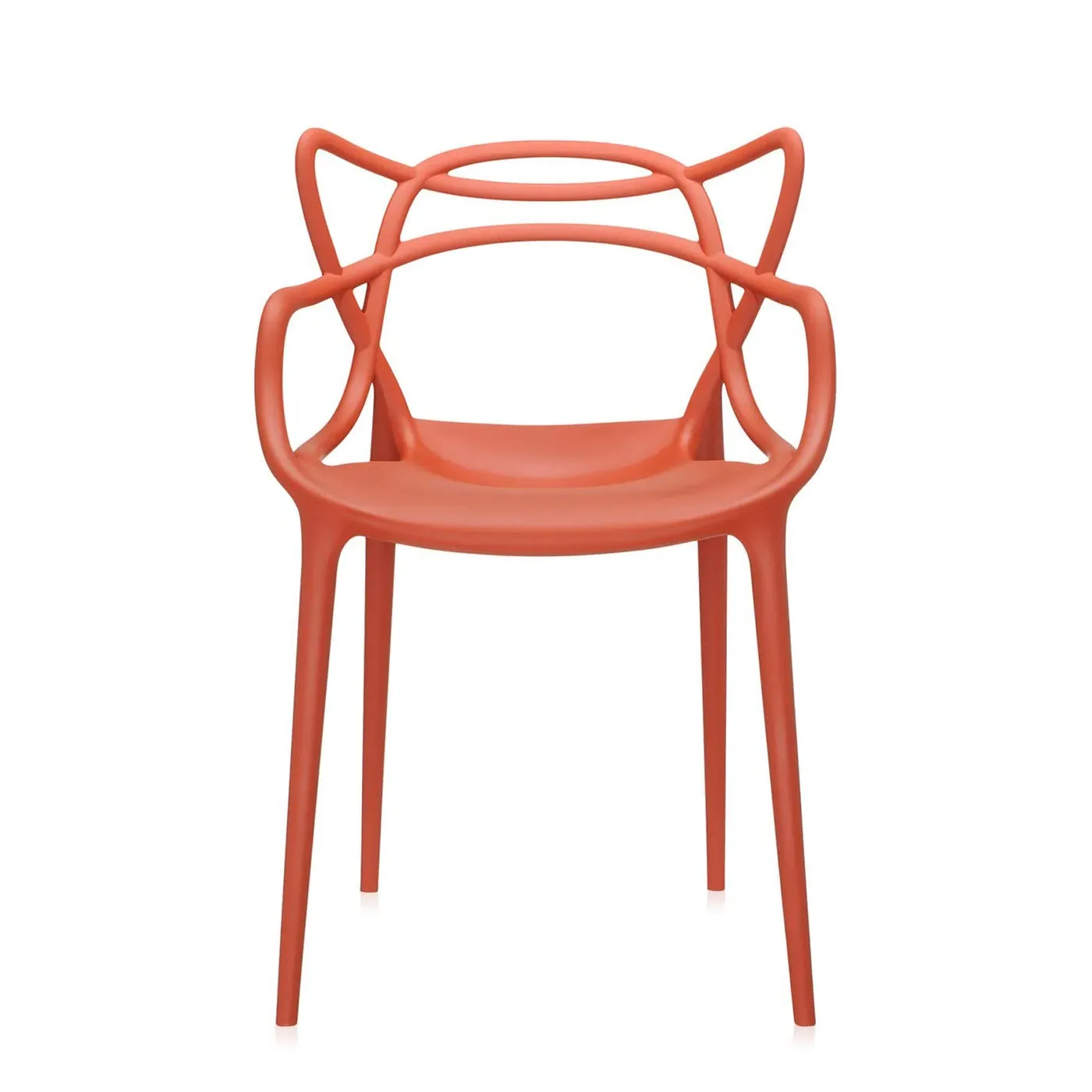 Stackable Chair with Curved Design - Orange