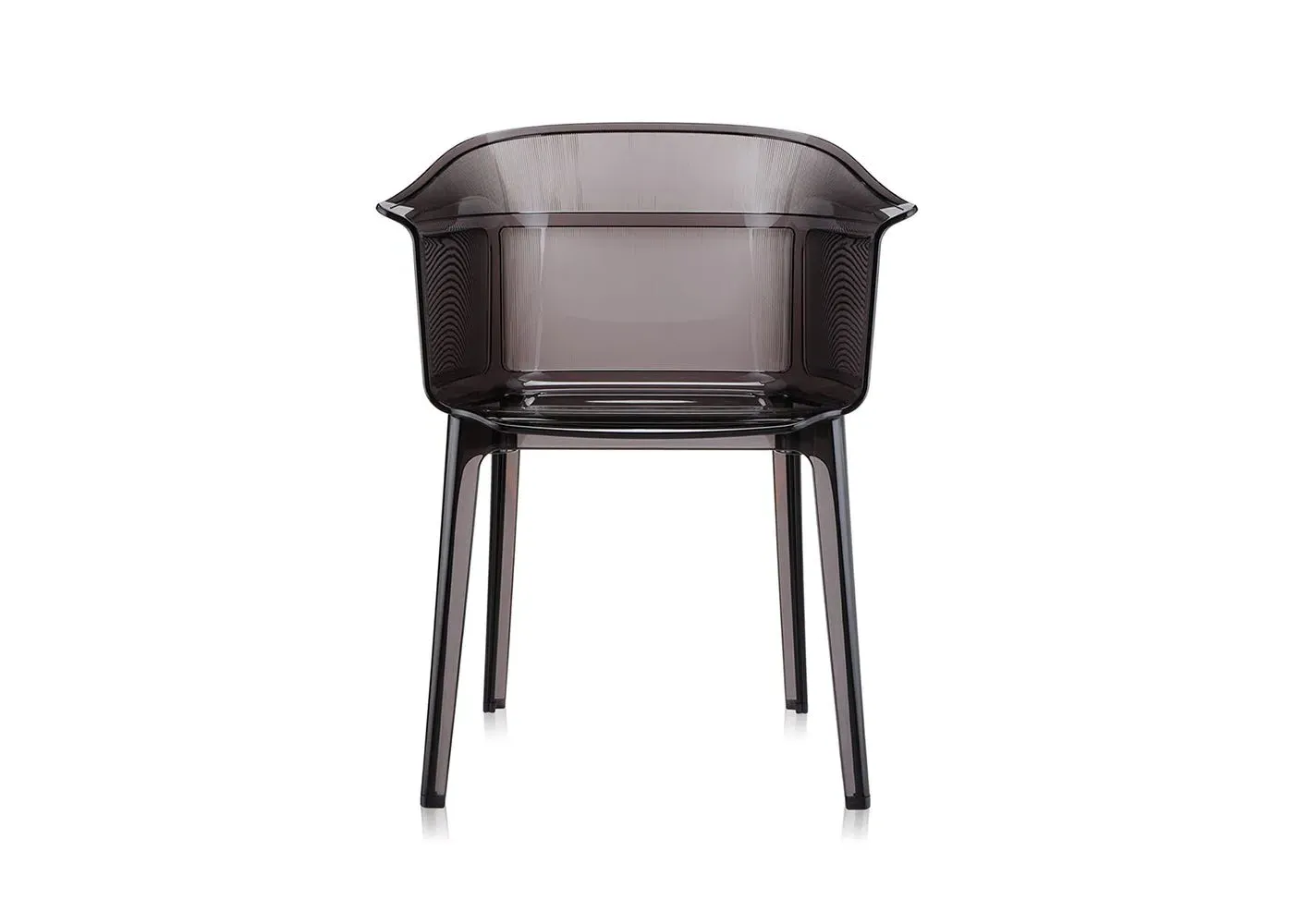 Tub Style Dining Chair - Smoke Brown, Polycarbonate