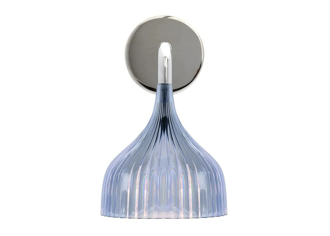 Wall Light with Chrome Arm - Blue, Polycarbonate image