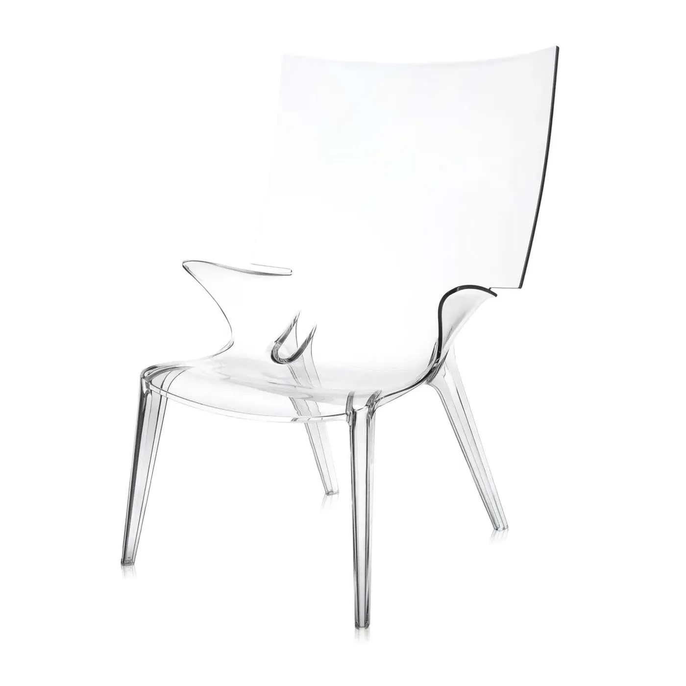 Wing-Back Armchair - Clear, Polycarbonate