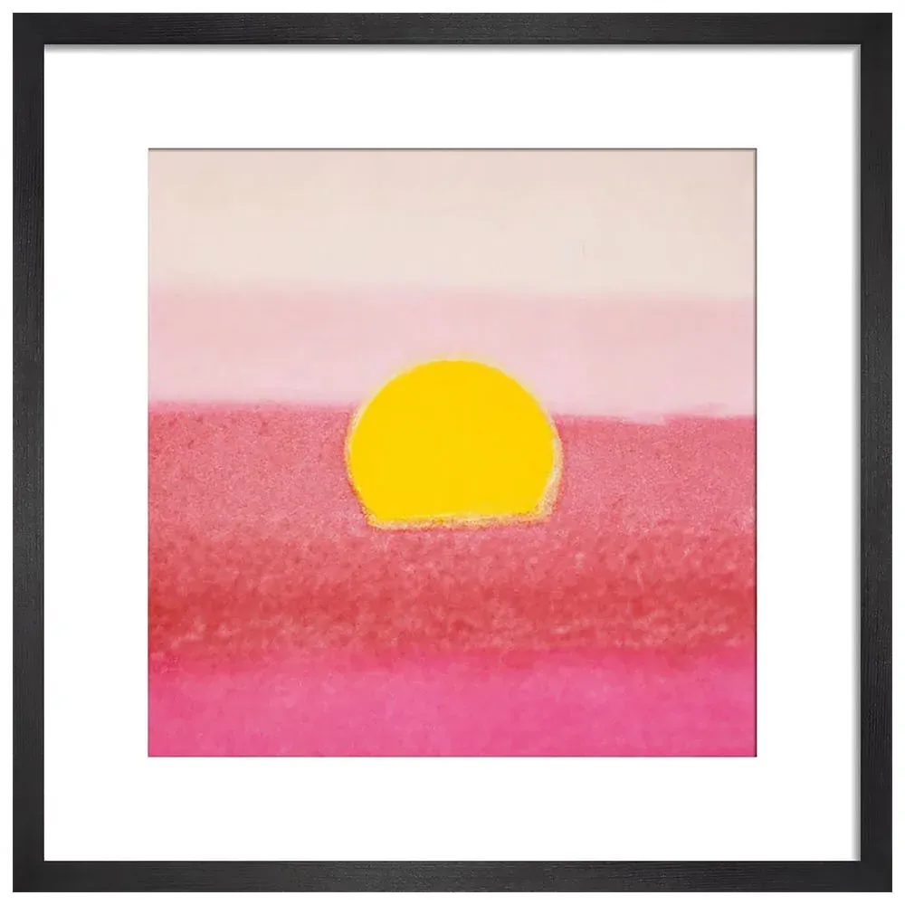 Framed Print Sunset 1972 - Pink, Paper image