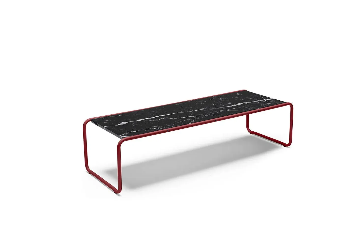 Rectangular Low Table with Frame - Red image