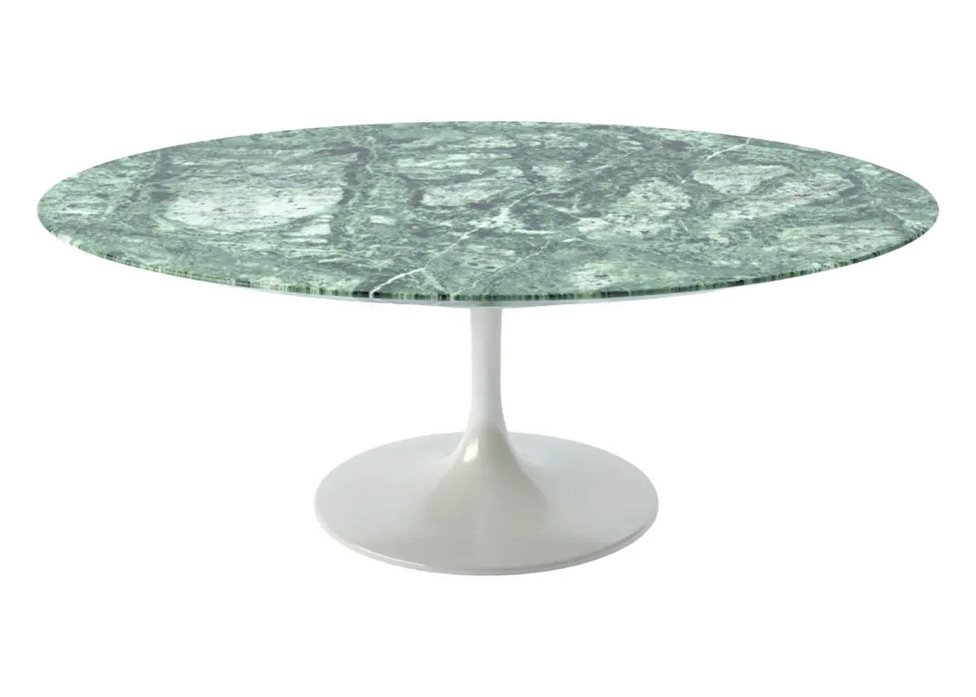 Round Coffee Table Pedestal Base - Green, Marble