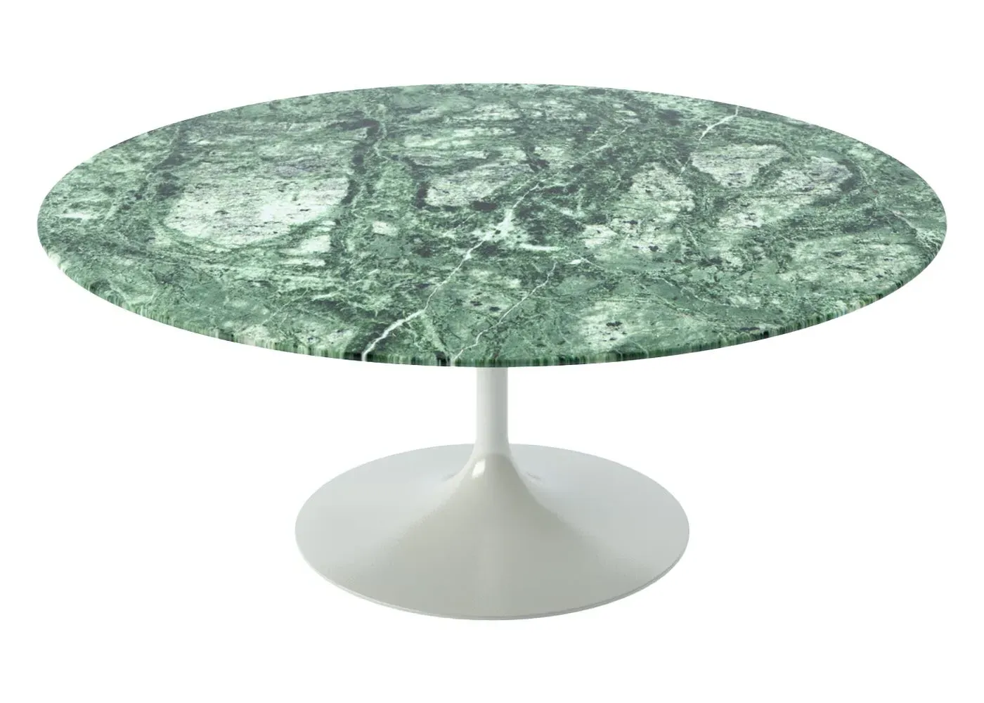 Round Coffee Table Pedestal Base - Green, Marble