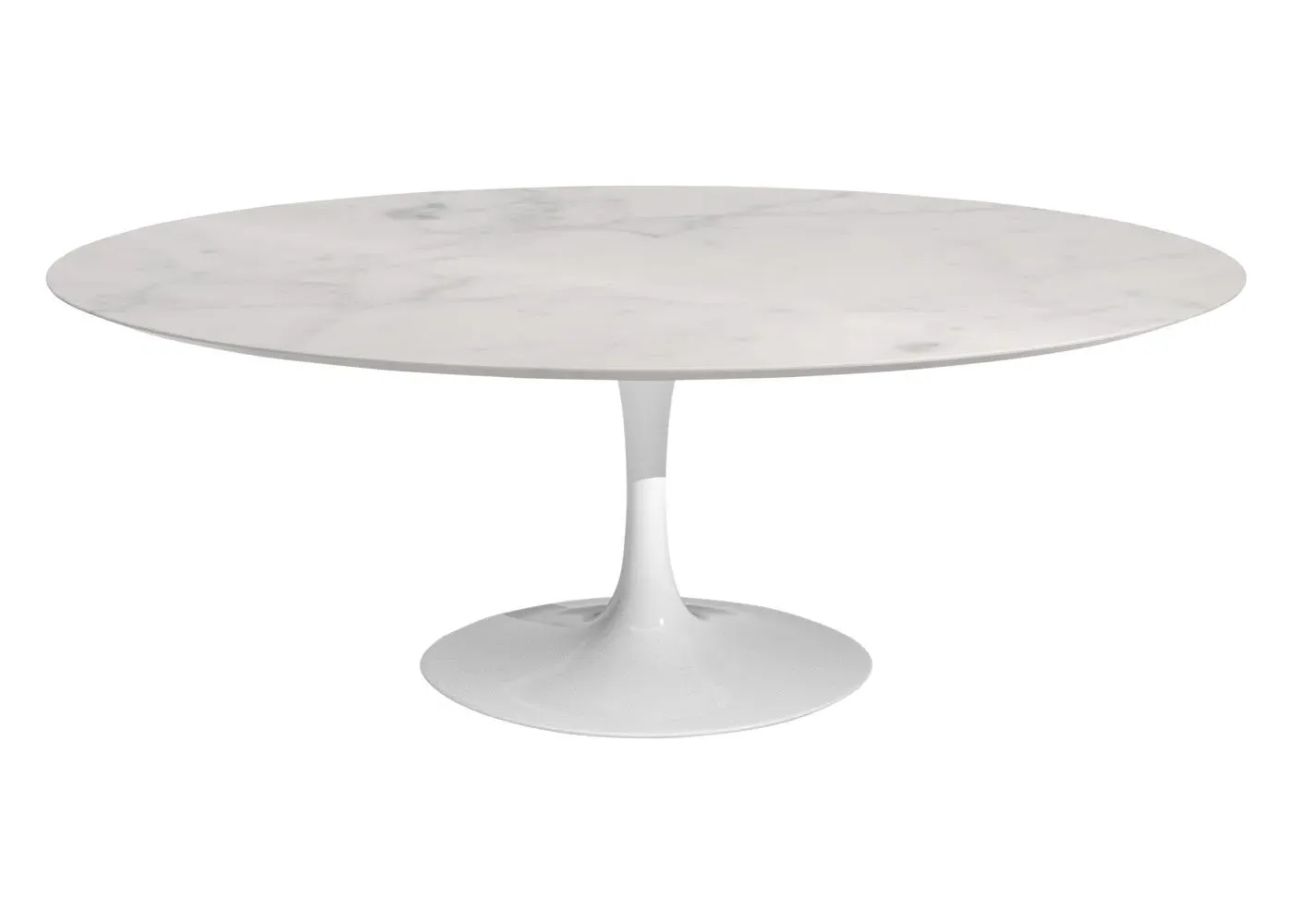 Round Dining Table with Pedestal Base - Cream