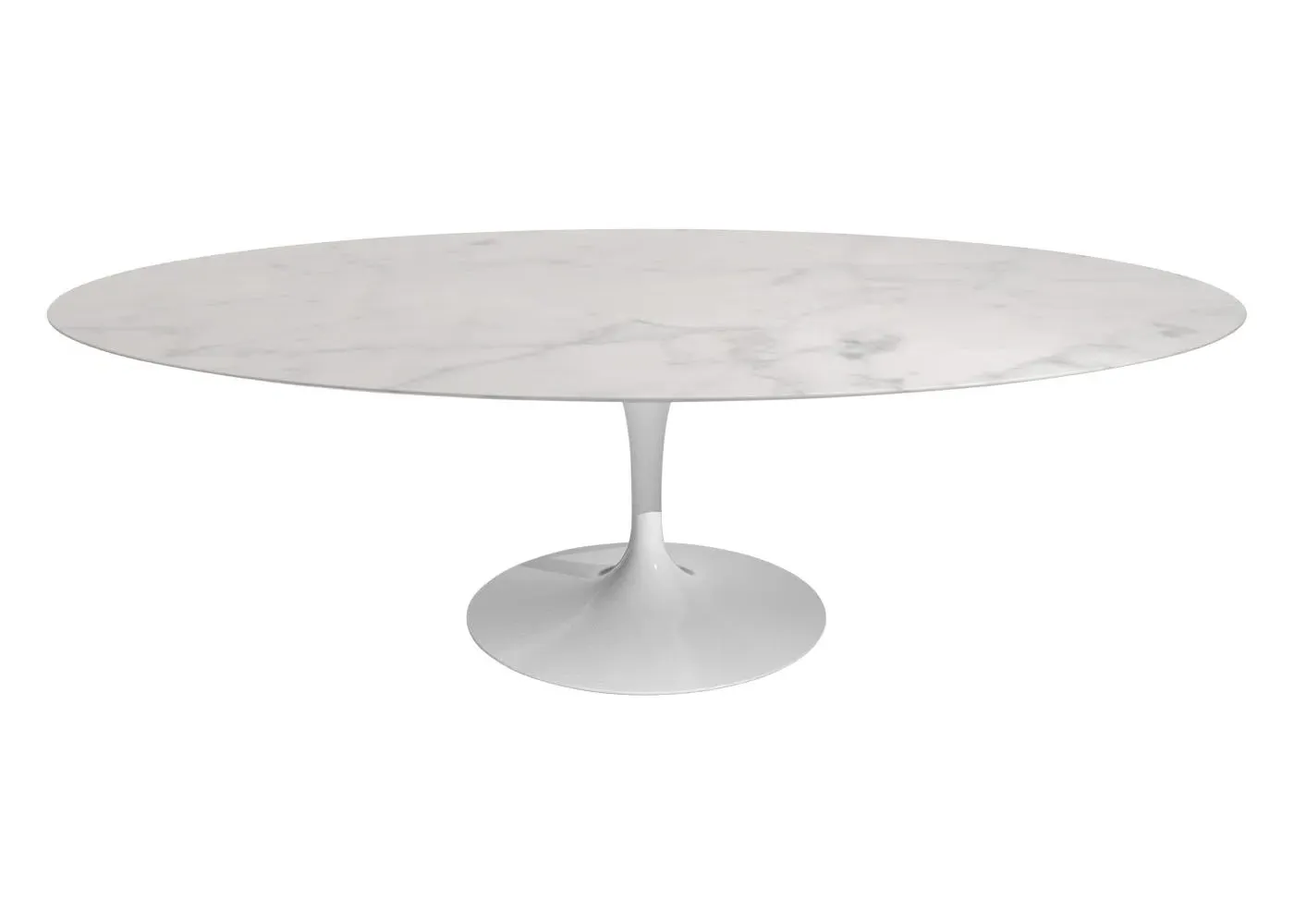 Round Dining Table with Pedestal Base - Cream