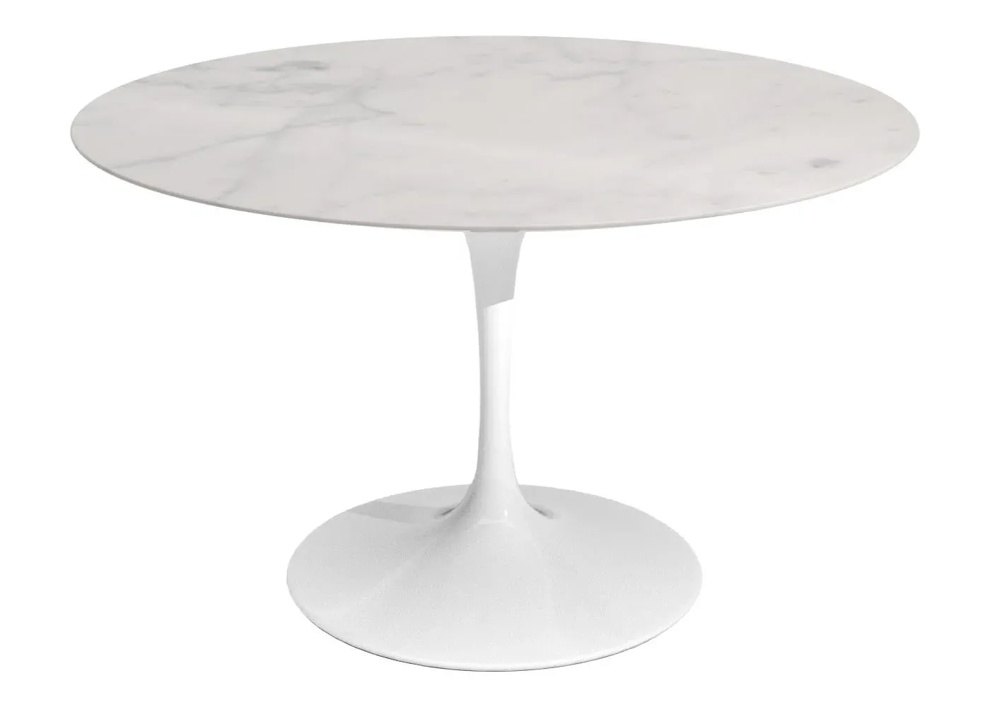 Round Dining Table with Pedestal Base - Cream
