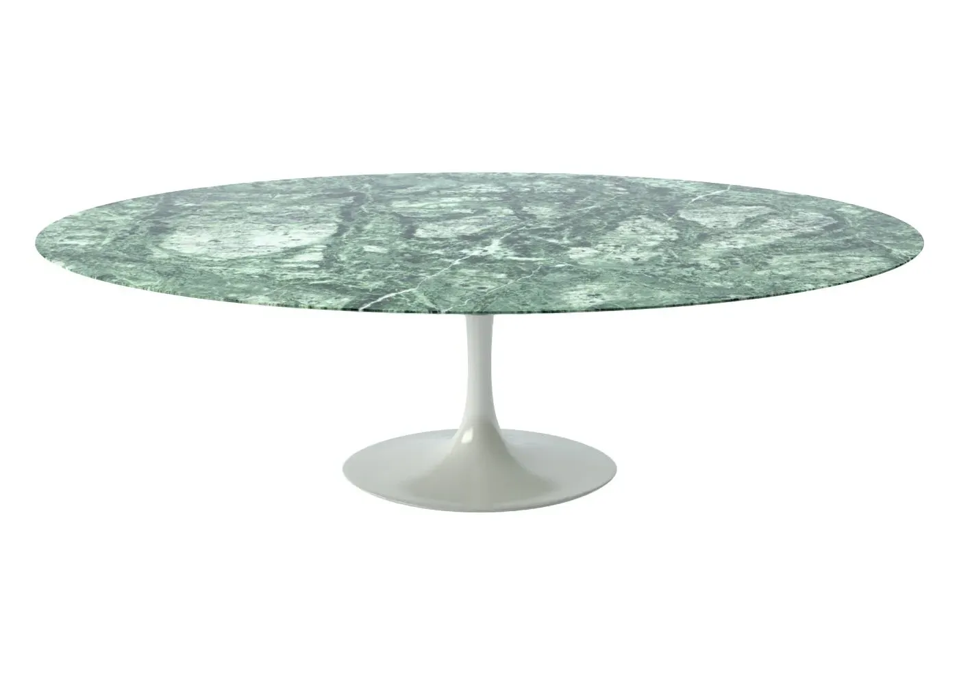 Round Dining Table with Pedestal Base - Green
