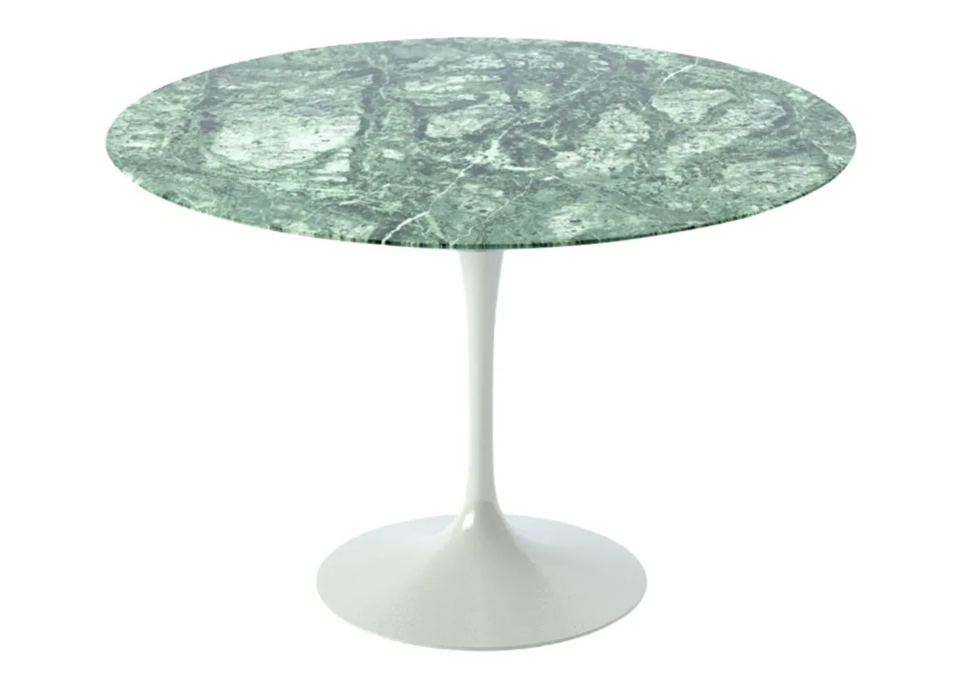 Round Dining Table with Pedestal Base - Green