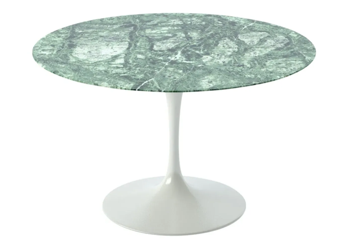 Round Dining Table with Pedestal Base - Green