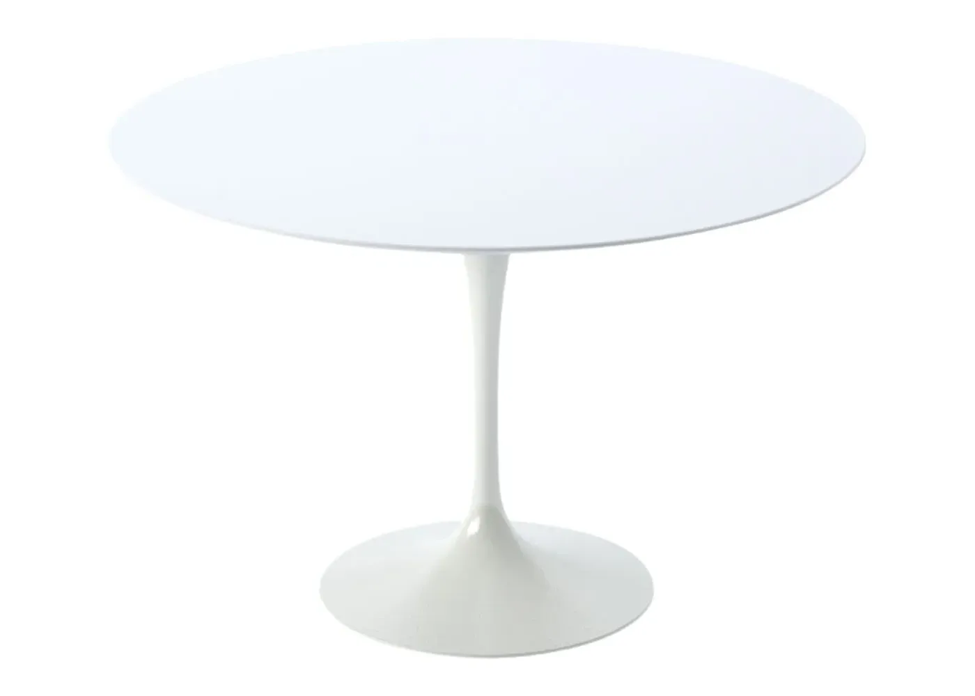 Round Dining Table with Pedestal Base - White image