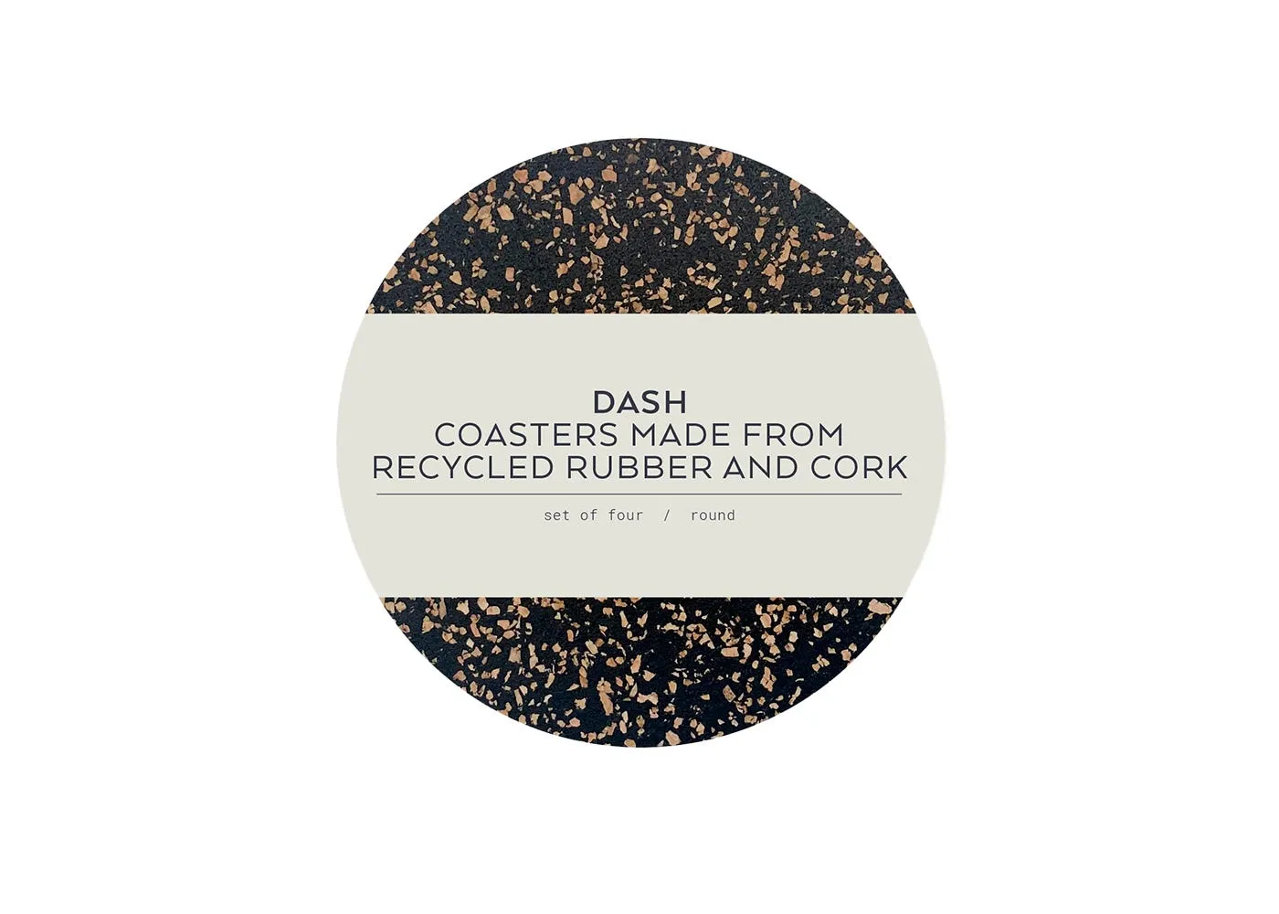 Round Coaster Set of 4 - Black