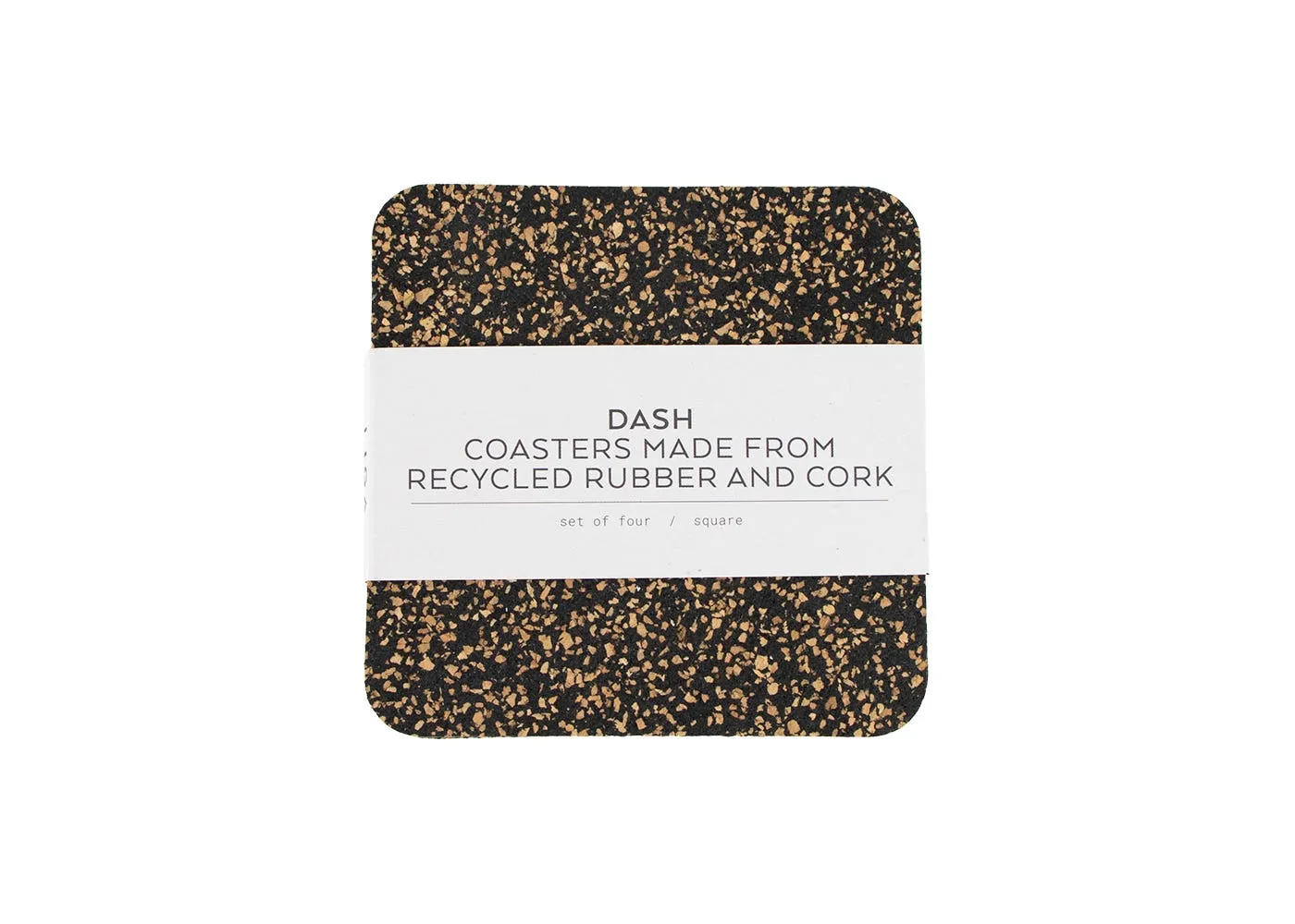 Square Coaster Set of 4 - Black image