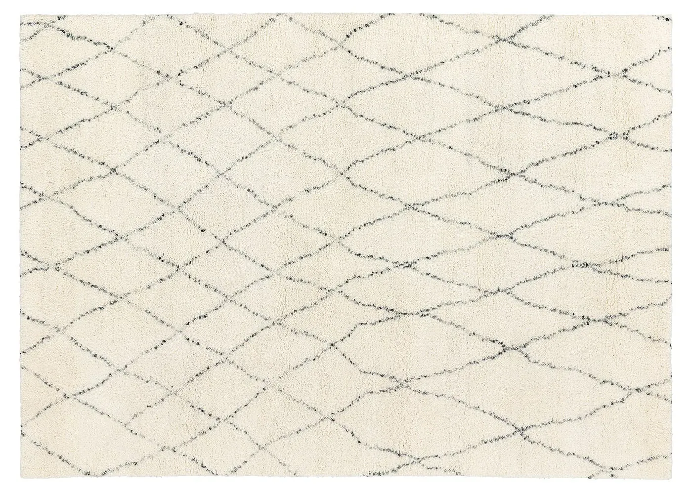 Medium Berber Rug Hand Knotted - Natural, Wool