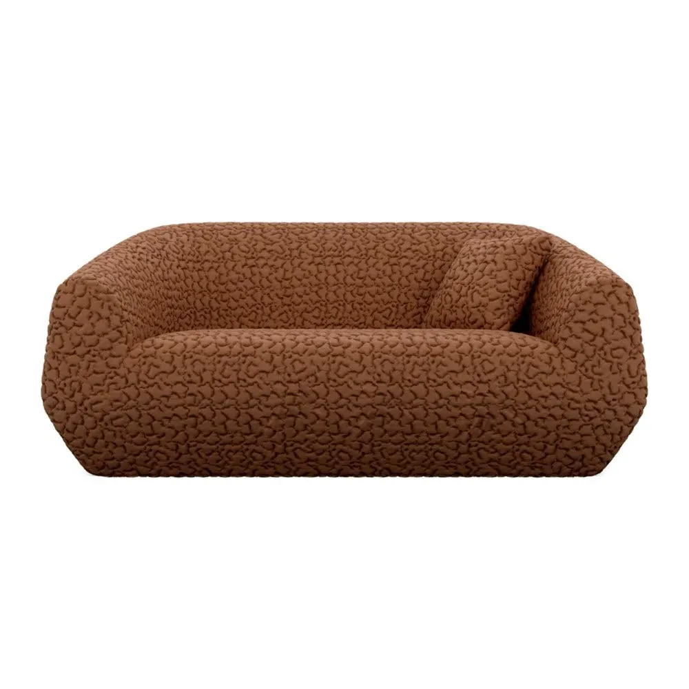 2-Seater Sofa with Clean Lines - Brown, Foam