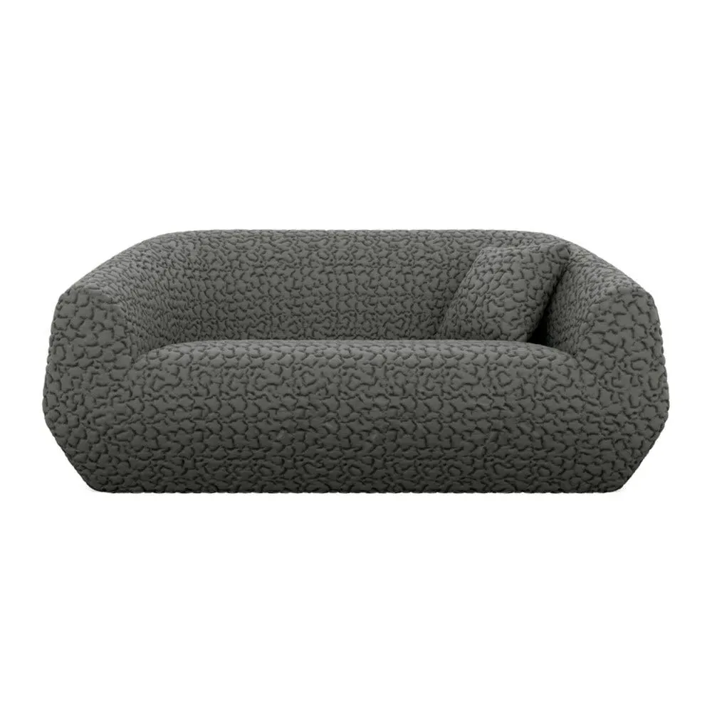 2-Seater Sofa with Clean Lines - Grey, Foam