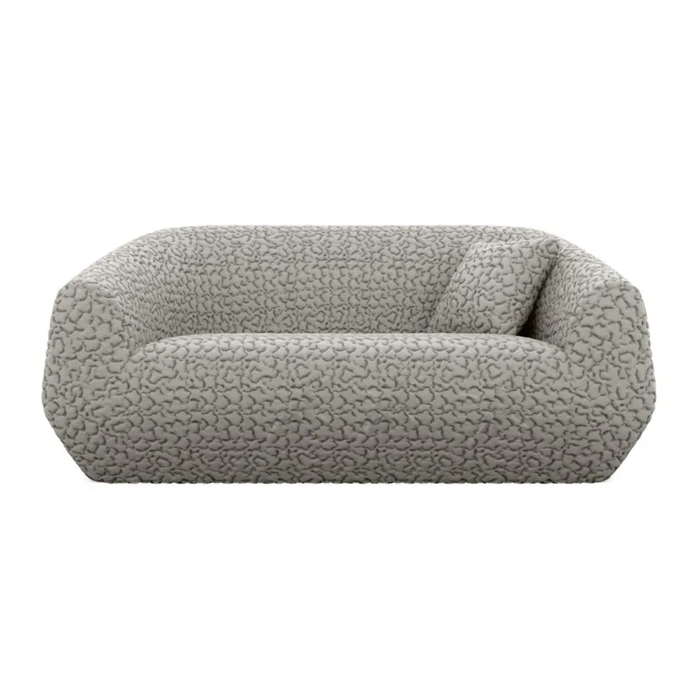 2-Seater Sofa with Clean Lines - Grey, Foam