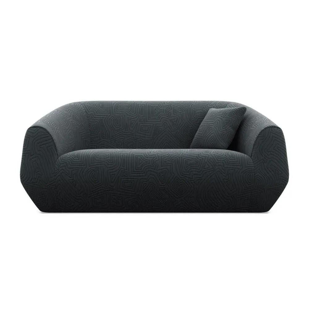 2-Seater Sofa with Clean Lines - Grey, Foam