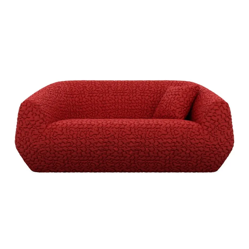 2-Seater Sofa with Clean Lines - Red, Foam
