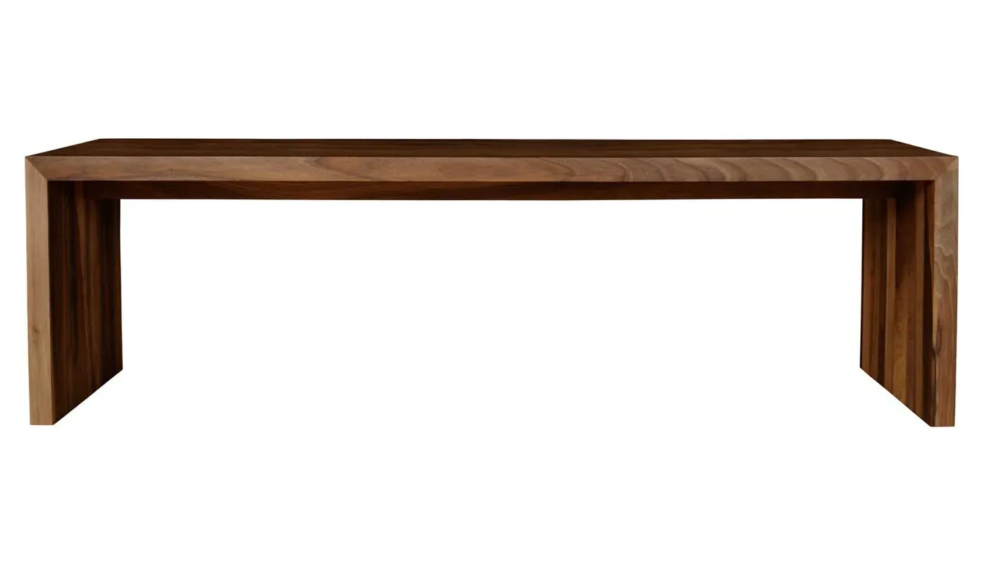 210cm Dining Bench - Dark Wood, European Walnut image